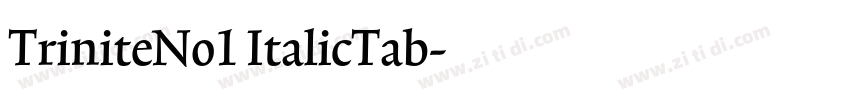 TriniteNo1 ItalicTab字体转换 TriniteNo1 ItalicTab字体转换